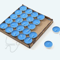 늘WAYS 원형 티라이트 50P 블루 예쁜초, 1개