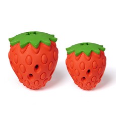 草莓互動磨牙狗狗玩具, 草莓 紅 綠, 1個