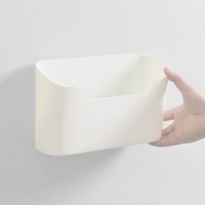 벽 부착 수납함 다용도 무타공 접착식 벽걸이 수납함 욕실 정리함 바구니 공간 좁은 주방