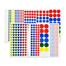 하라 국산 오색스티커 데코스티커 다이어리스티커 포인트스티커, 오색, 7개, 302-1