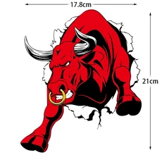 Angry Bull 스티커 오토바이 반사 방수 장식 모토 헬멧 바디 액세서리 데칼 For Voge Kawasaki CFMOTO Yama, 03 1PCS A