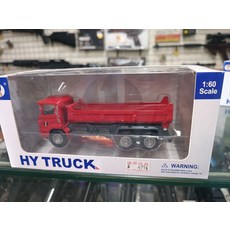 HY TRUCK紅色傾卸卡車模型 1:60比例精緻收藏, 1個