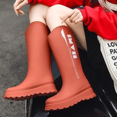 TIMEPURE 하이컷 여성 레인부츠 패션 아웃도어 장화 주방용 방수 미끄럼방지 두꺼운 밑창 슈즈