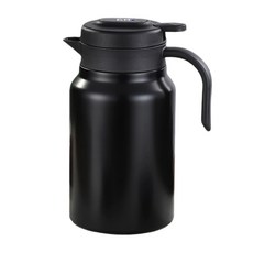 智能燜茶壺 1500ml 真空隔熱 茶水分離, 黑色, 1個, 2L