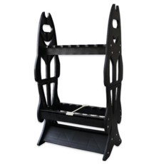 魚竿置竿架 16格收納展示架, 黑色【超取上限2個】, 黑色