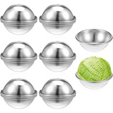 12개의 PCS 배스 폭탄 몰드 2.1인치 DIY 금속 구형 프레스 비누 제작 수제 스파 공예품 용품