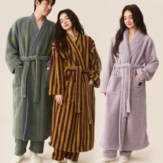 커플 파자마 홈웨어 로브가운 겨울 수면잠옷 극세사 롱로브 빅사이즈