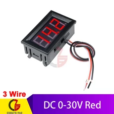 고정밀 DC 100V 10A 디지털 자동차 전압계 전류계 오토바이 전압 표시기 테스터 전류 측정기 USB 테스터 12, 05 3 Wire Red, 01 빠른