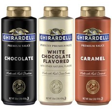 기라델리 스퀴즈 보틀 - 카라멜 초콜릿 & 화이트 초콜릿 Ghirardelli Squeeze Bottles - Caramel Chocolate & White Chocolate, 1개