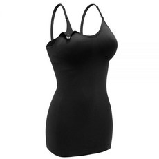 [ 758076 ] 여성용 수유 탱크탑 모유수유 심리스 임산부 캐미브라 블랙