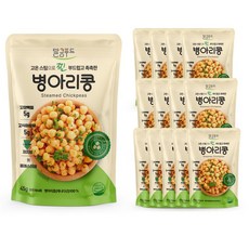 국내 제조 달큼푸드 고온 스팀으로 찐 병아리콩, 14개, 45g
