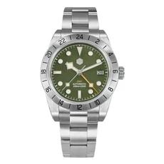 산마틴 39mm 럭셔리 커플 시계 NH34 GMT 316L 스테인레스 스틸 자동 식 친구 사파이어 선물