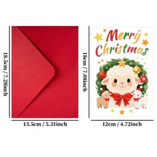 水彩聖誕賀卡 信封組, 1個