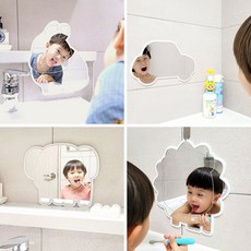 아기 붙이는 아크릴거울 욕실 안전거울, 코끼리, 엄마
