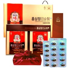 정관장 6년근 홍삼정 캡슐정 타브렛 200캡슐 + 쇼핑백 골프 여행 설 명절 연말 선물세트(보자기포함) 1개, 200정, 1세트