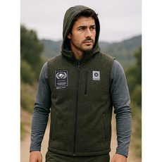 마운티아 남성 써멀 플리스 조끼 다크카키 1MQVSW2001