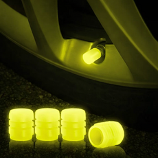 픽앤딜 야광 타이어캡 에어캡 자동차 자전거 뚜껑 밸브캡, 노랑, 10개