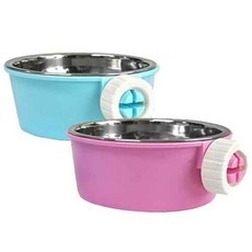 케이지 탈부착 소동물 식기 1p 토끼 밥그릇 물그릇 친칠라밥그릇, 핑크, 핑크