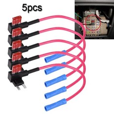 5pcs 퓨즈 홀더 박스 + 5pcs 미니 블레이드 12V 미니 블레이드 퓨즈 스플 라이스 홀더 방수 회로 추가 미니, 01 빠른  Mainland
