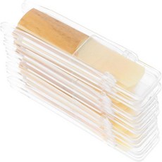 10피스 소프라노 색소폰용 나무 리드 마우스피스 초보자용 액세서리 크기 2.87x0.75x0.08인치 관악기용 2045619, 10피스 소프라노 색소폰용 나무 리드 마우스피스 초보자