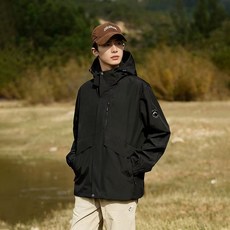 산계춘추야상 커플 홑겹 바람막이 방수 통기성 등산복 점퍼
