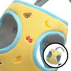 패리스독 강아지 하네스 S 소형견 하네스 강아지 액세서리 애완견 옷 반려견 하네스 강아지 안전 반려동물 용품 옐로우 하네스 에스프아