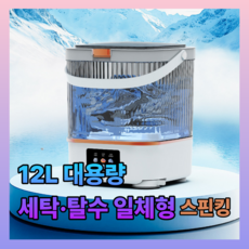 스핀킹 만능 손세탁 속옷 무선 탈수기 향균 세탁기 일체형 미니탈수기, 화이트, MW-WH01