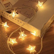 USB燈串-星星款D 20米長 usb 彩色燈串 led 銅線 網紅燈串 七彩燈 聖誕銅絲串燈 星星燈, D6彩色，3米20燈, 1個