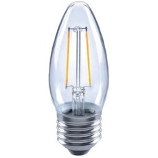 LUXTEK LED 蠟燭型燈泡 2W E27 節能 蠟燭燈 C35, 暖色, 1個