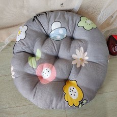 해피유통 다용도 양면 원형 방석 귀여운 캐릭터 디자인 푹신한 면 쿠션, 30*30, 41