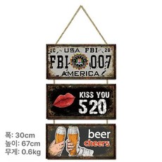 AYWD08 레트로 메탈 벽걸이 장식 빈티지 인테리어 식당 명판, gp66-67-68-22, 1개