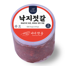 바다한줌 최상급 낙지젓갈 오동통 저염 국내제조, 1개, 1kg