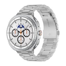 Iiteeology 삼성 갤럭시 워치 8 밴드와 호환 노 갭 비즈니스 스테인리스 스틸 밴드 갤럭시 워치 8 40mm 44mm 클래식 46mm 남성 여성용 블랙., 실버