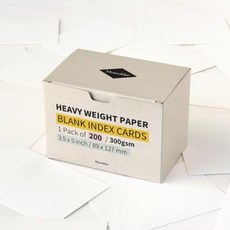 블랭크 인덱스카드 화이트 200매 - 3.5x5, 단품