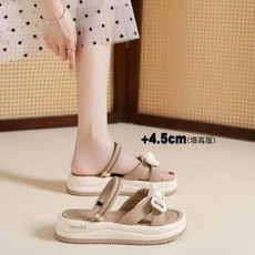 女涼鞋 厚底 增高4.5cm, 無具體規格, 黑色