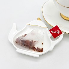 고원 엘린 티백 받침 화이트 도자기 트레이 미니접시, 단품, 1개