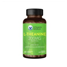 비타민월드 L 테아닌 200mg 60캡슐 2개, 60정