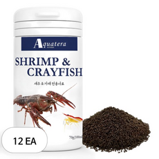 아쿠아테라 고단백 새우 가재 사료, 70g, 12개