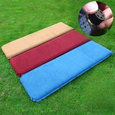 차박 카박 캠핑 발포 에어 매트리스 야외 공원 경량 방습, 와인레드 5cm 단일 공기 노즐