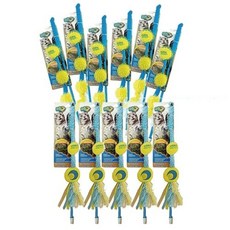 Durapet 宇宙貓百分百貓草填充逗貓魔杖 CM-11511/11512/11517/11518 貓咪玩具, 1個, 羽毛球, 藍色