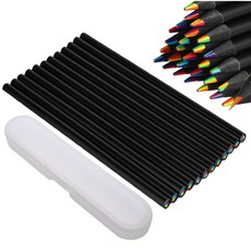 민크 7in1 레인보우 펜슬 무지개연필 12P, 12개, 7색