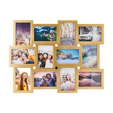 MELANNCO 벽용 콜라주 그림 프레임 9장의 사진 보관 - 15.2 x 10.2cm(6 x 4인치) 및 10.2 x 15.2cm(4 x 6인치) 5개 - 블랙 플라스틱, 골드