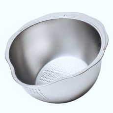 제이닷픽 스테인레스 쌀세척볼, 1개, 실버