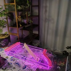 古箏練指器 旅行演出琴碼版 專業手型指法訓練器 小迷你透明夜光水晶便攜式初學者古箏, 1個, 粉色粉光, 粉色粉光