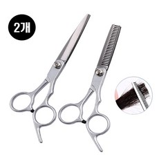 오드뷰티 틴닝가위 헤어미용가위 머리숱가위, 2개, 실버