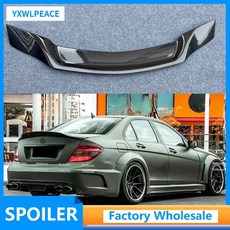 벤츠 W204 C350 C63 08-13 리어 트렁크 스포일러 글로시 블랙카본 호환, 미도색ed