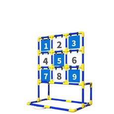 축제 물풍선 과녁판 던지기 신발 던지기판 운동회, D. 고조 만화 9사각+튜브+9프리스비+가방