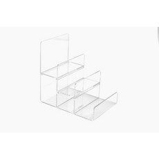 아크릴 지갑 디스플레이 스탠드 홀더 주얼리 라이저 선반 쇼케이스 고정품3단, 2pcs 4-tier