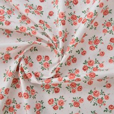 패브릭원단 수제 의류 및 침구용 컨트리 스타일 꽃무늬가 있는 순수 코튼 트윌 원단 160x50cm, XW-B-17, 1개