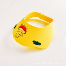 兒童洗頭帽魔術貼式寶寶洗髮神器嬰兒浴帽可調節熱賣抖音工廠批發, 1個, 黃色:1個